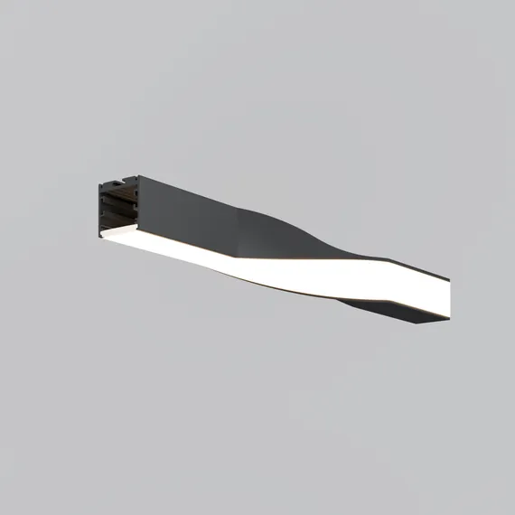 Радиусный профиль 35x35 Скрученный левый черный Led Strip alm-3535r-b-tl-90°-0.4m