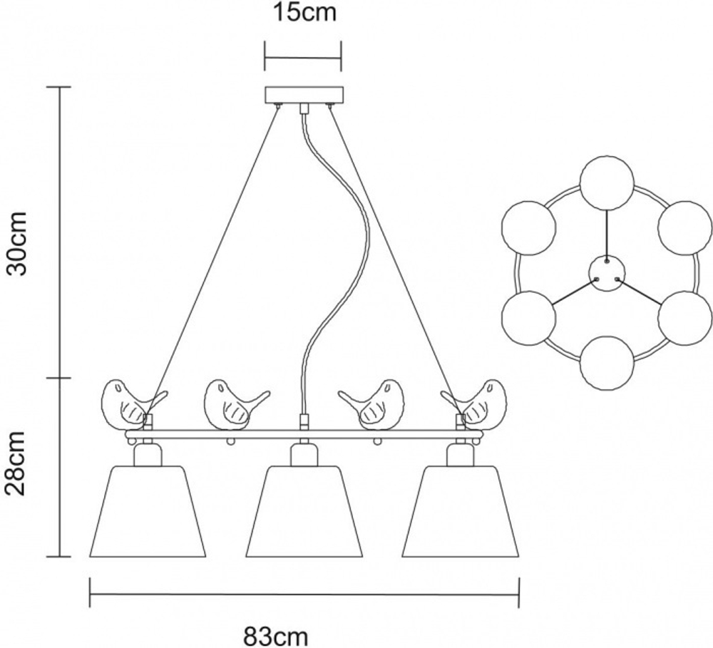 Подвесная люстра Arte Lamp PASSERO A4289LM-6WH