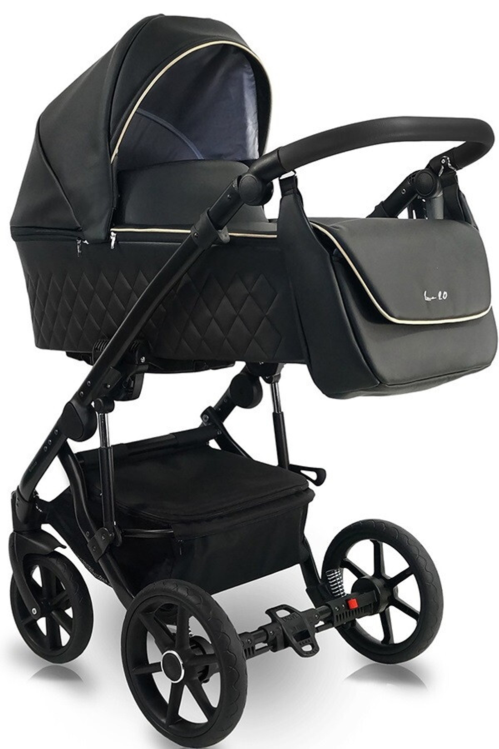 Детская коляска Bexa Line Eco 2 в 1 L 101 черная кожа