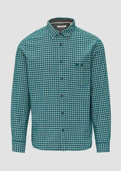 Клетчатая рубашка с воротником на пуговицах s.Oliver