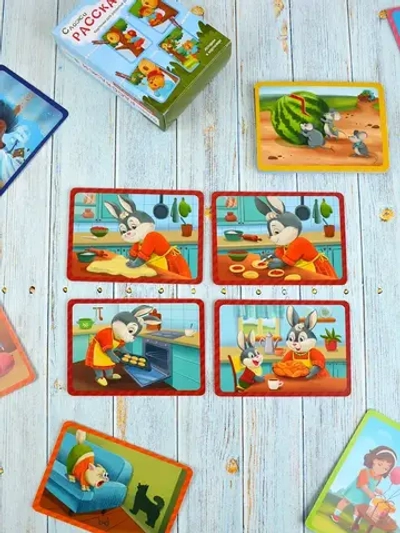 Развивающие логопедические карточки Запуск речи "Сложи-расскажи"