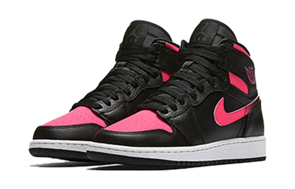 Кроссовки Jordan Air Jordan 1 Retro High Black Hyper Pink (Женская размерная сетка)