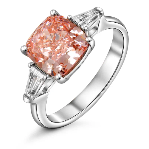 Кольцо с выращенными бриллиантами 3.41 ct