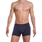 Трусы-боксеры с принтом-геометрией (Размер: L) (Цвет: темно-синий)