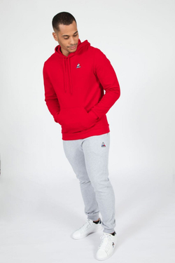 Мужская теннисная кофта Le Coq Sportif ESS Hoody No.1 M - красный
