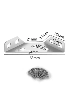 Треугольный кронштейн 8 шт. с демпферами 48 шт.Толщина 1,2 мм,Комплект угловых стяжек для кровати,нержавеющая сталь