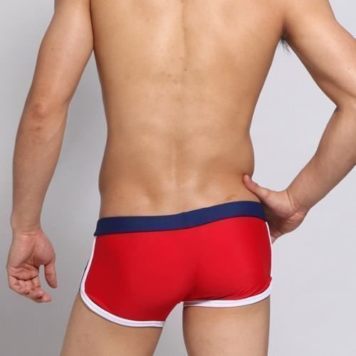 Мужские плавки красные с синим поясом Seobean Red Swim Trunk