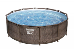 Каркасный бассейн Bestway "Ротанг", 366х100 см + фильтр-насос 2006 л/ч, лестница (56709)
