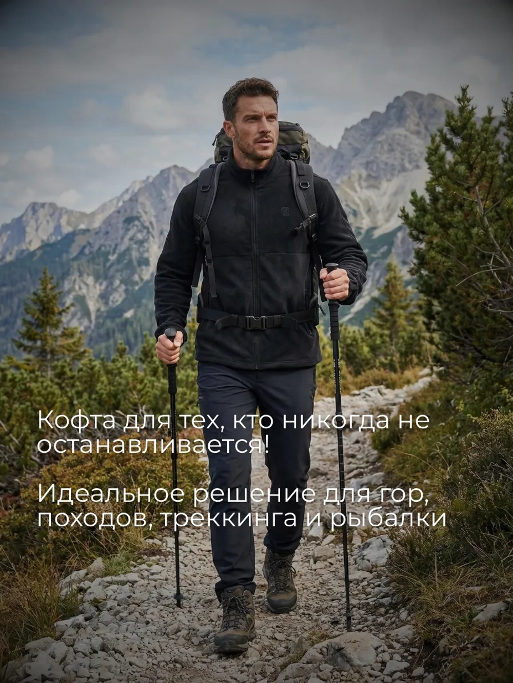 Толстовка флисовая на молнии
