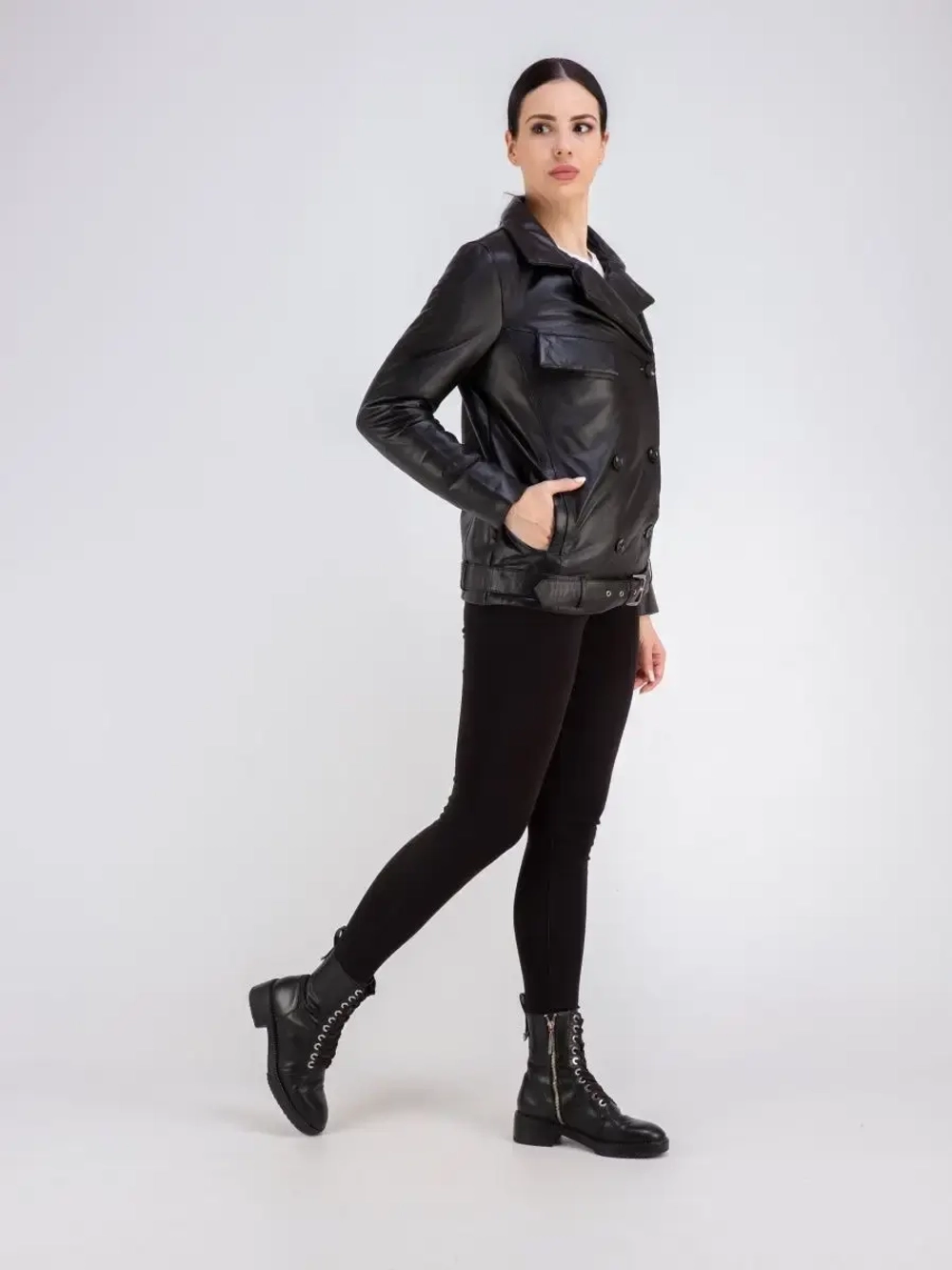 Куртка кожаная из натуральной кожи утепленная