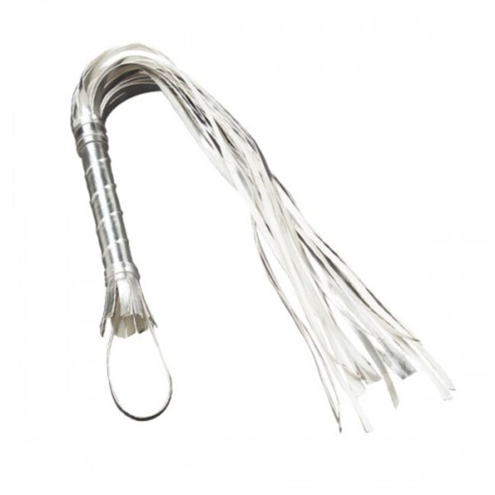 Серебристая плеть из искусственной кожи (Цвет: серебристый)