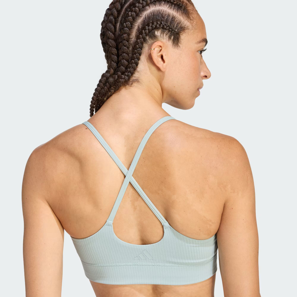 Спортивный бюстгальтер adidas All Me с легкой поддержкой из рибаны - ADIDAS