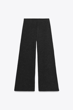 ZARA БАЗОВЫЕ БРЮКИ ПИКЕ, ТЕМНЫЙ АНТРАЦИТ