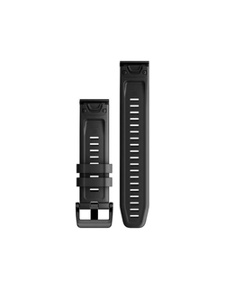 Ремешок для Garmin 22 мм стиль Fenix 7 силиконовый Premium QuickFit (Черный)
