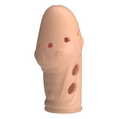 Телесная насадка на пенис Booker - 8 см. (Цвет: телесный)