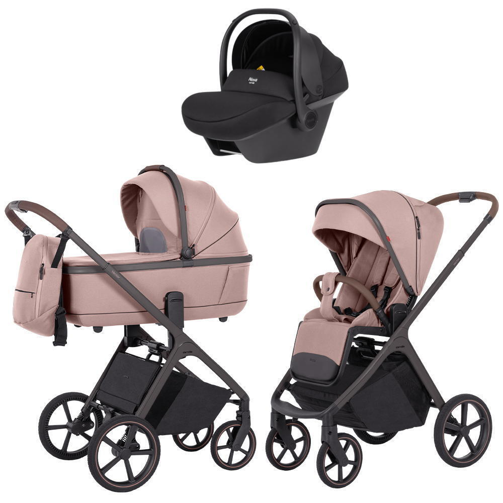 Коляска Carrello Vector CRL-6550 Nova DK791 Black Line 3 в 1 Cupcake Beige