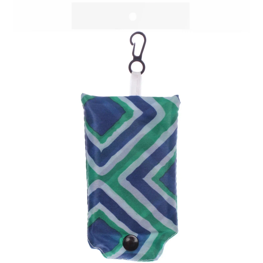 Сумка - шоппер с карабином «ИДЕЯДОМА», принт ромбы, 60*38см/нагрузка до 10кг (инд. пакет истикер)