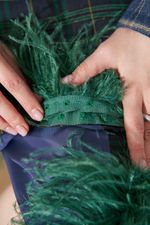 ЮБКА С ПЕРЬЯМИ ТЕМНО-СИНИЙ|ЗЕЛЕНЫЙ|ЗЕЛЕНЫЙ