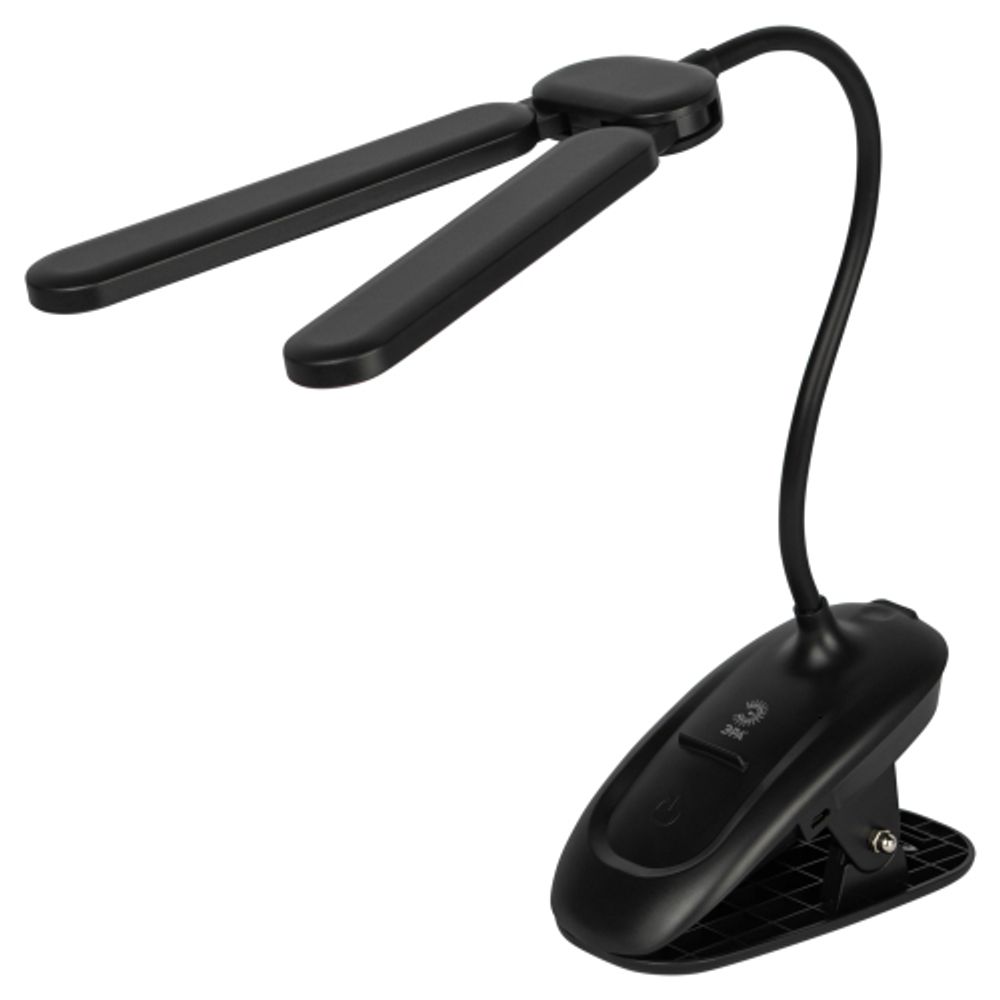 Настольный светильник ЭРА NLED-512-6W-BK светодиодный аккумуляторный на прищепке черный | Светодиодные настольные лампы