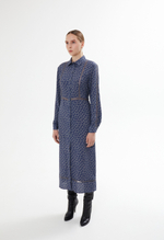 Платье «Синяя роза», серый