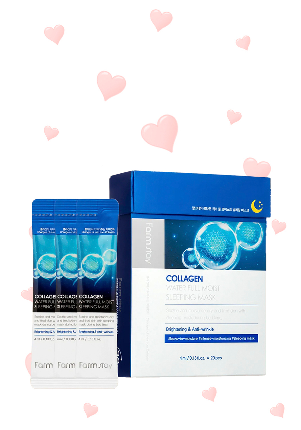 FarmStay Collagen Water Full Moist Sleeping Mask Увлажняющая ночная маска в саше с коллагеном