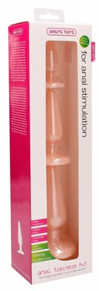 Набор телесных анальных пробок Anal Trainers Kit (Цвет: телесный)