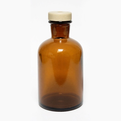 Комплект: Флакон для диффузора 100 мл коричневый Антик с бежевой пробкой