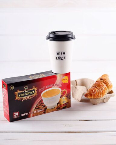 Вьетнамский растворимый кофе 3 в 1 King coffee instant, в коробке (20 стик, 16г)
