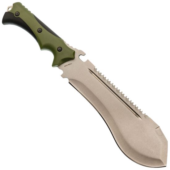 Походный нож-мачете НОКС "Тайга-Н" 812-080621 - зеленая рукоять, светлый клинок