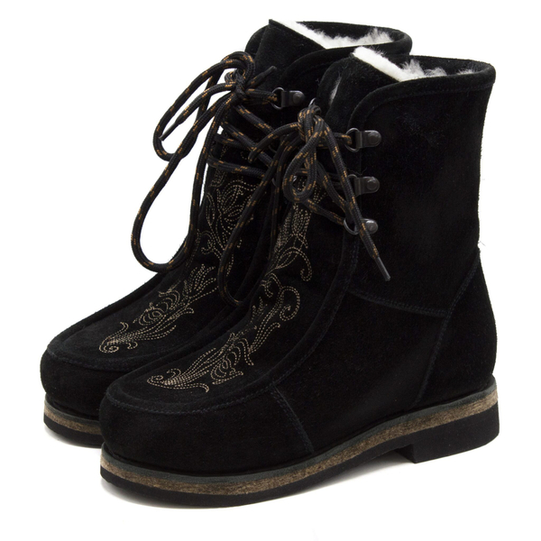 Унты-ботиночки женские из замши