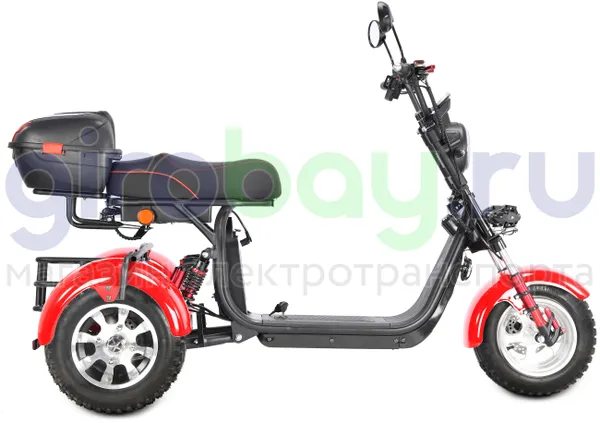 Электроскутер WHITE SIBERIA PRO TRIKE 3000W OFF-ROAD (Красный) фото №9