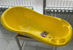 Ванна детская 102 см со сливом "Монстры" желтый