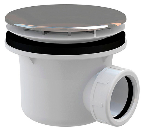 Сифон для душ. поддона хром Ф90мм  AlcaPLAST  (24/1шт)