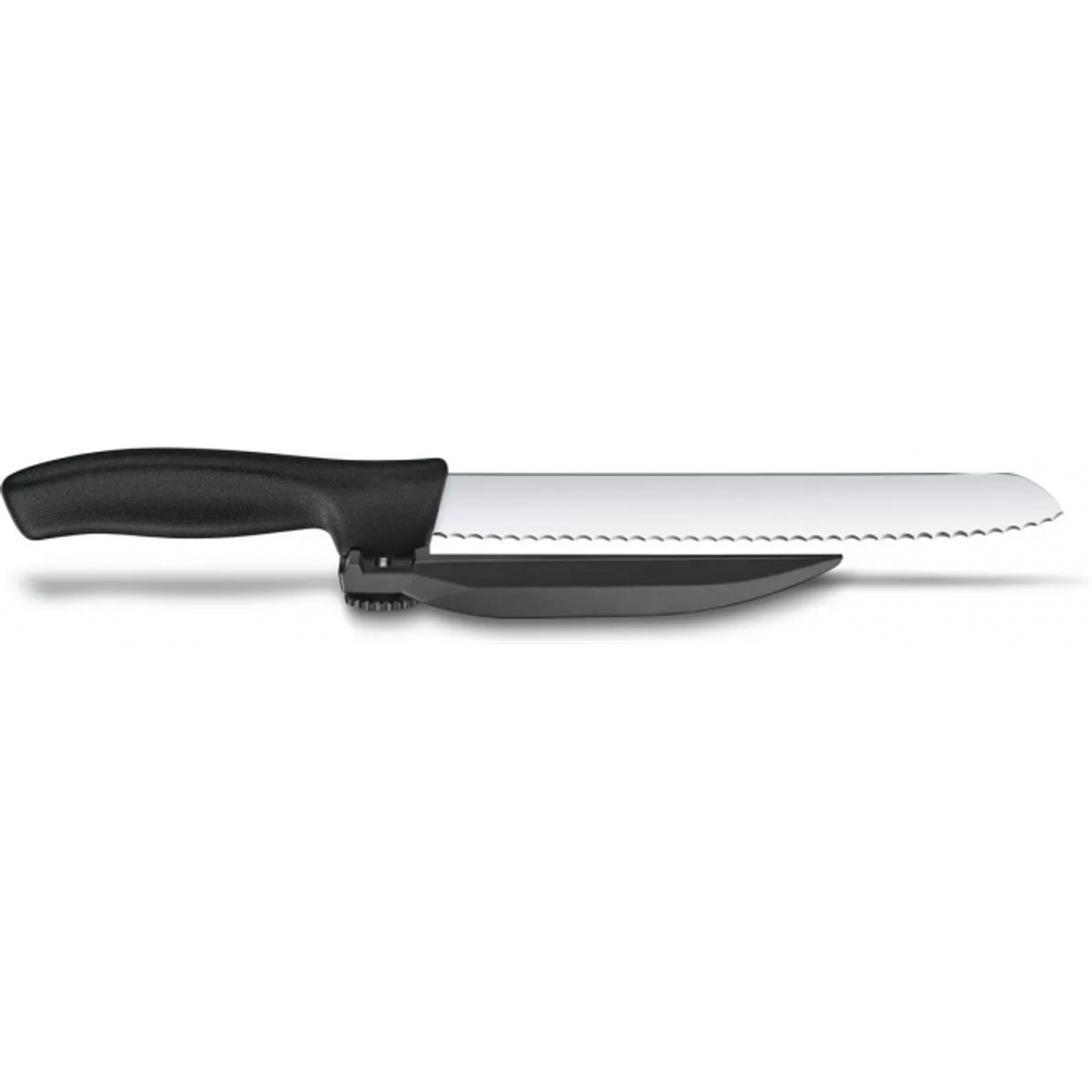 Нож Victorinox с упором для отрезания равномерных ломтиков, черный