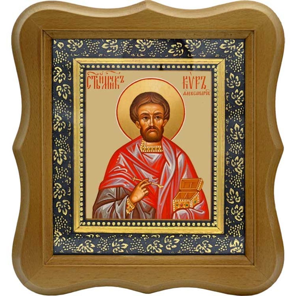 Кир Александрийский, врач безмездный, мученик. Икона на холсте.