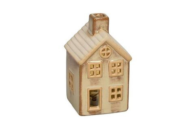 Декор светодиодный "Домик" бежевый малый 7x6x11,5см