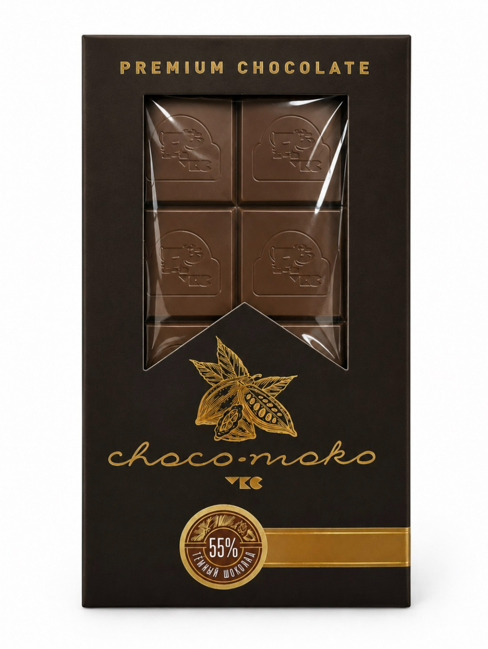 Шоколад темный «choko-moko», 55 % какао, 100 г