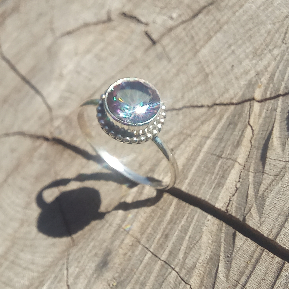 Кольцо МИСТИК, серебро/мистический кварц