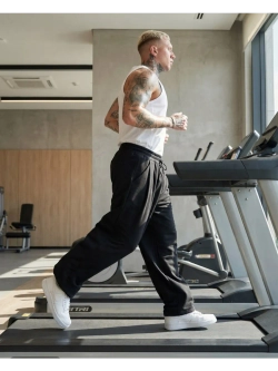 Штаны спортивные с защипами багги широкие оверсайз