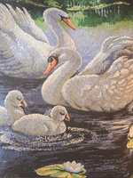 Гобеленовая сумка Лебеди (39х39х12)