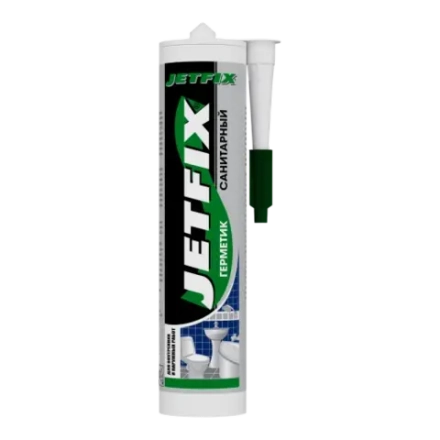 JETFIX Герметик силиконовый санитарный 280мл (Бесцветный)