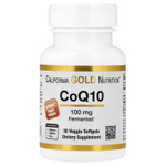 California Gold Nutrition, Коэнзим Q10, 100 мг, 30 растительных капсул