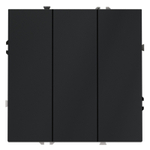 Выключатель встраиваемый VOLTUM S70 трехклавишный 10А, (графит)