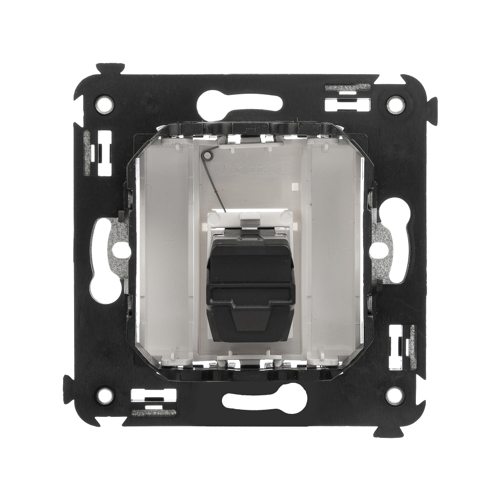 USB 2.0 розетка одинарная в стену, тип А-А, "Avanti", "Белое облако"