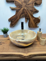 Раковина из оникса Bowl Yellow BO-65706 40*40*15 из натурального камня