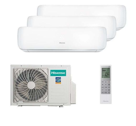 Мультисплит система на 3 комнаты Hisense AMS-09UW4RVETG00 x 3 / AMW3-24U4RJC