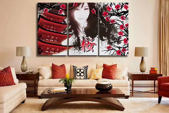 Модульная картина "Японский стиль"