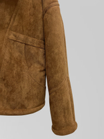 Дубленка Miss Diva 50399 замшевая с большими карманами