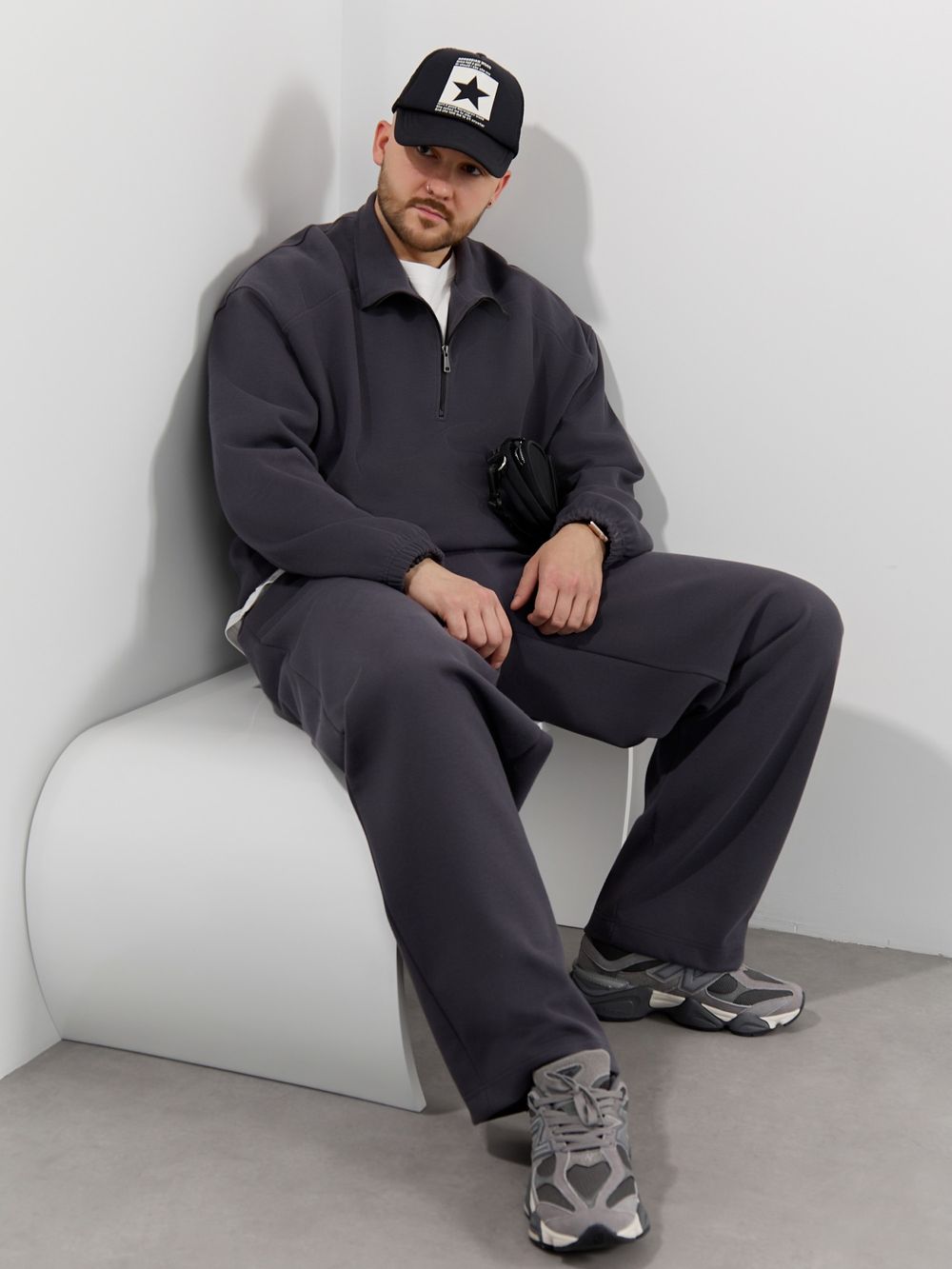 Толстовка мужская Интер-1 Виотекс ГРАФИТОВЫЙ