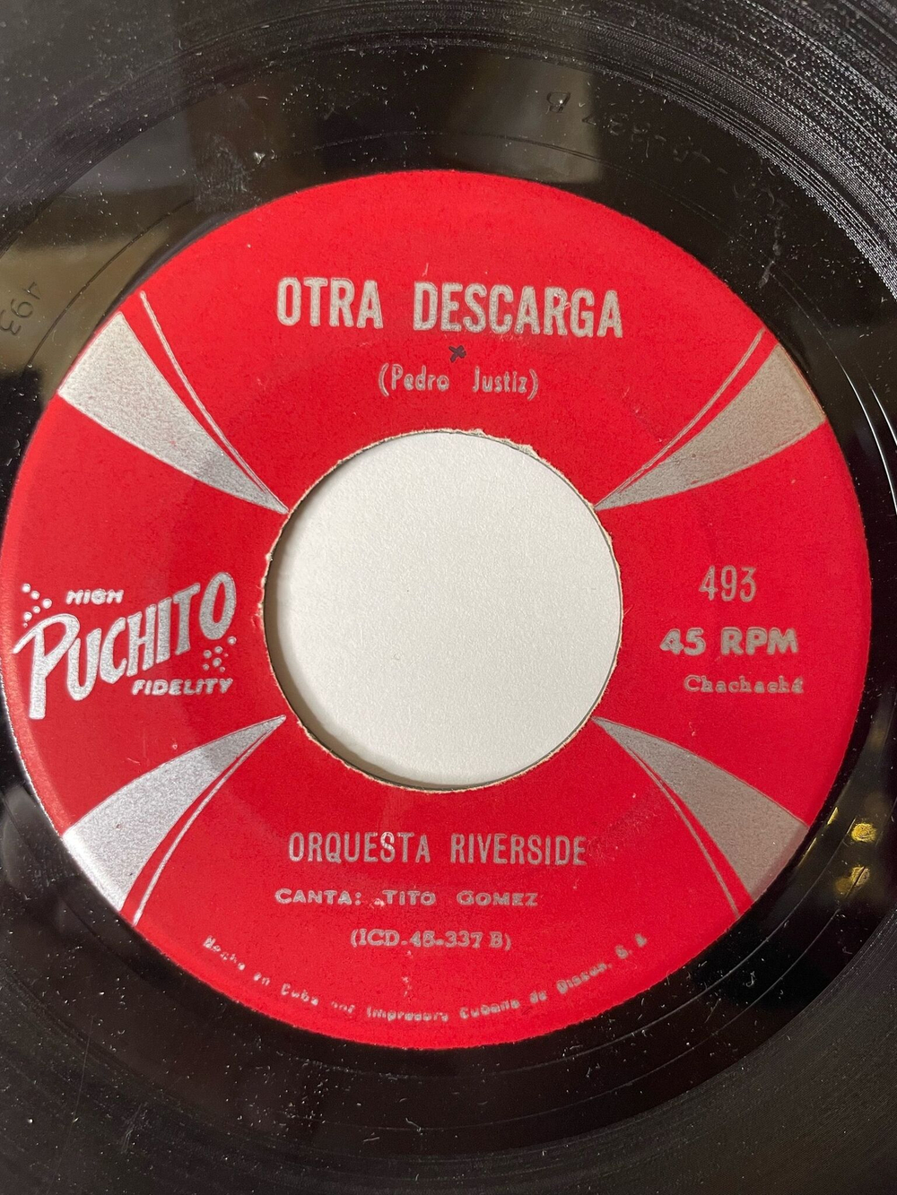Винтажная виниловая пластинка LP Orquesta Riverside No Es Posible Querer Tanto / Otra Descarga (Cuba 1970) 7 дюймов